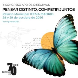 Cartel oficial del 8 Congreso APD de Directivos 2026 en IFEMA MADRID